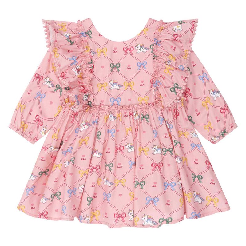 Huxbaby Unicorn Bow Dress 1-2Y image number 0